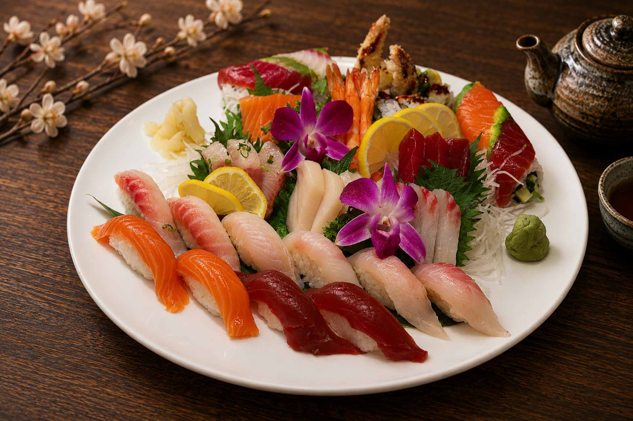 Sushi bar presentation at Shiki